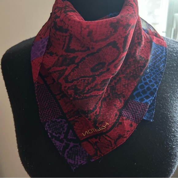 Halston Accessories - Beautiful Vintage Halston 100% Silk Square Scarf